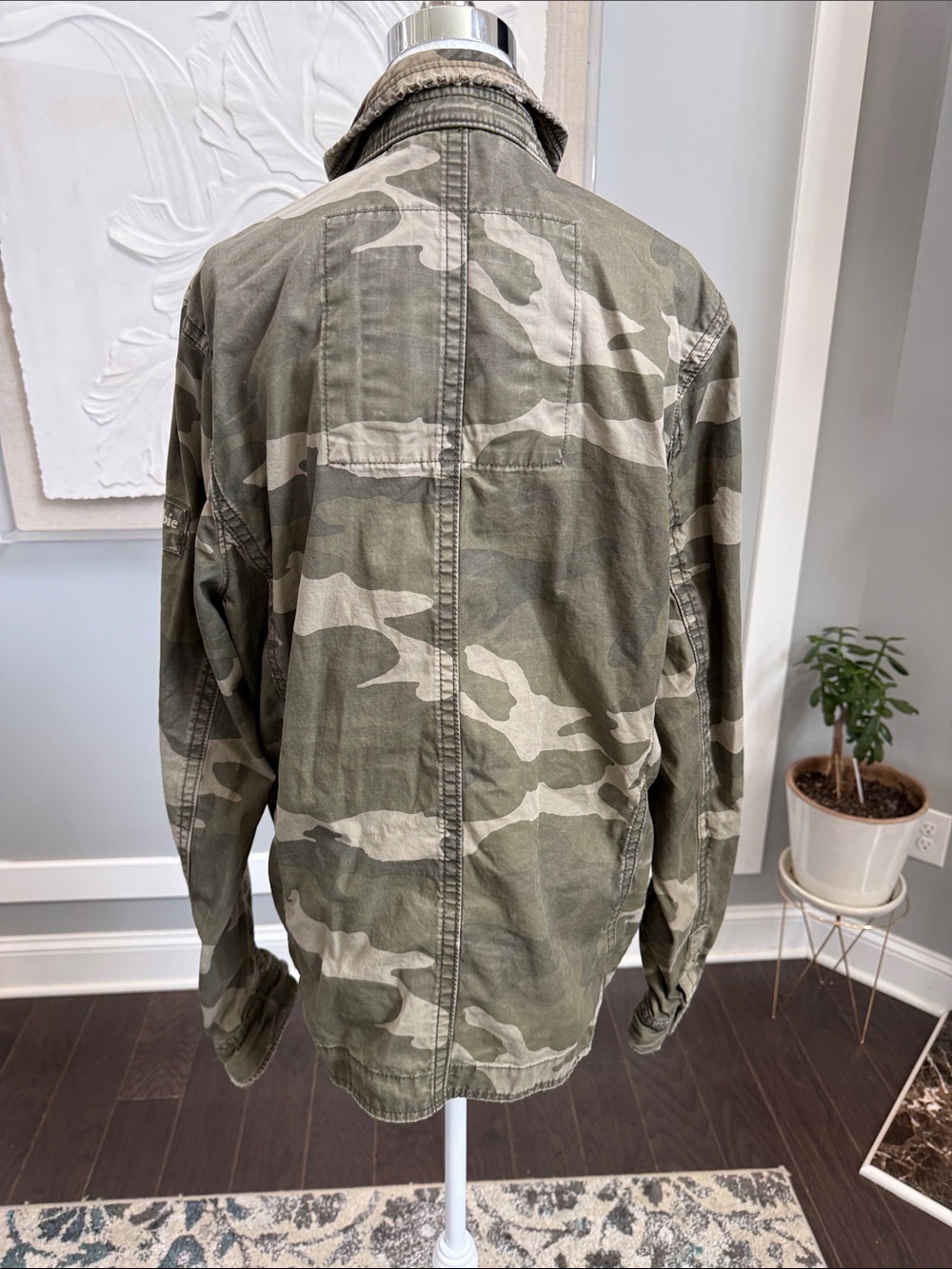 Vintage 2000’sAbercrombie & Fitch Camo Military Field Jacket Men's XL Distressed - Picture 7 of 14